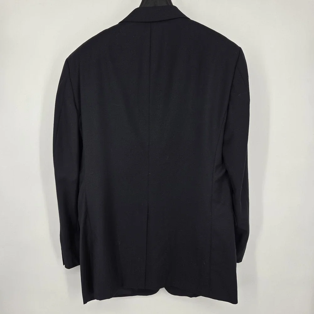 Hickey Freeman Blazer Mens 44R Navy Blue LORO PIANA 100% Tasmanian Wool USA Made